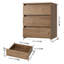 Table de chevet 3 tiroirs Bozidar-832699901