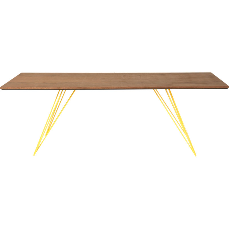 Williams Coffee Table, Yellow, 18" H x 54" L x 23" W, Walnut