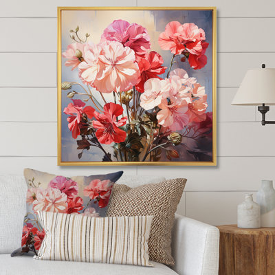 Geraniums roses gracieux II - impression