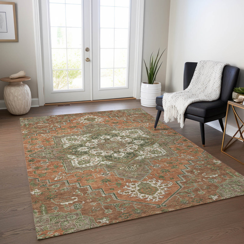Tapis intérieur / extérieur lavable Bellaya , 5' x 7'6"