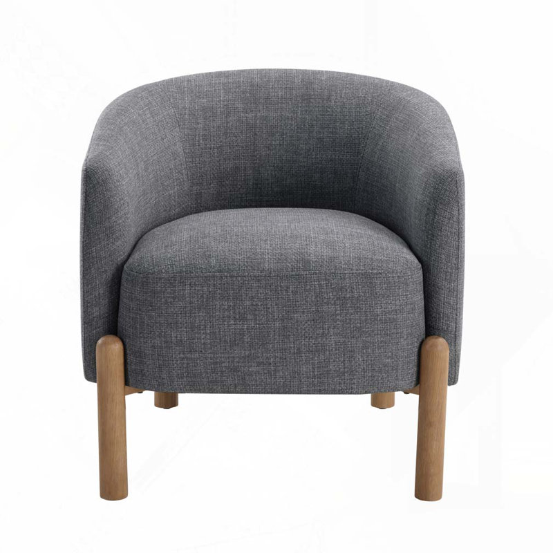 Chaise d'appoint en bois massif, Gris