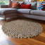 Tapis rond en laine MODWOOL - 47 po - jaune / gris / blanc