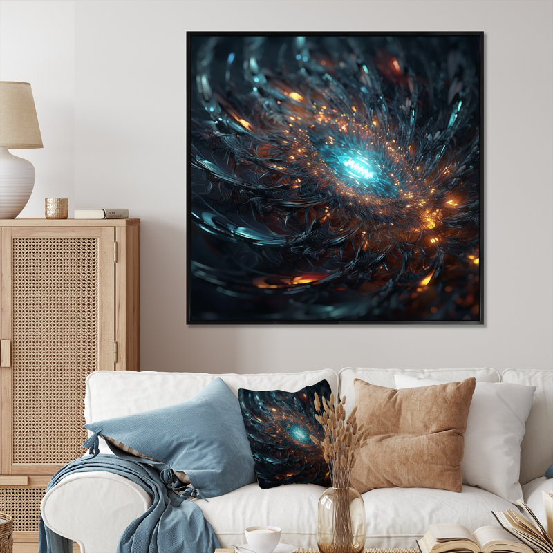Interstellar Infinity Matrix - Print, Black Floater Framed, 30" H x 30" W x 1" D