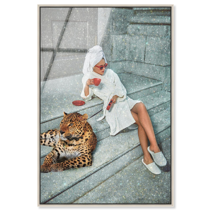 Oliver Gal Dawn Espresso Proclamation Fashion & Animals - Framed Acrylic Glass Wall Art, Silver, 24" H x 16" W