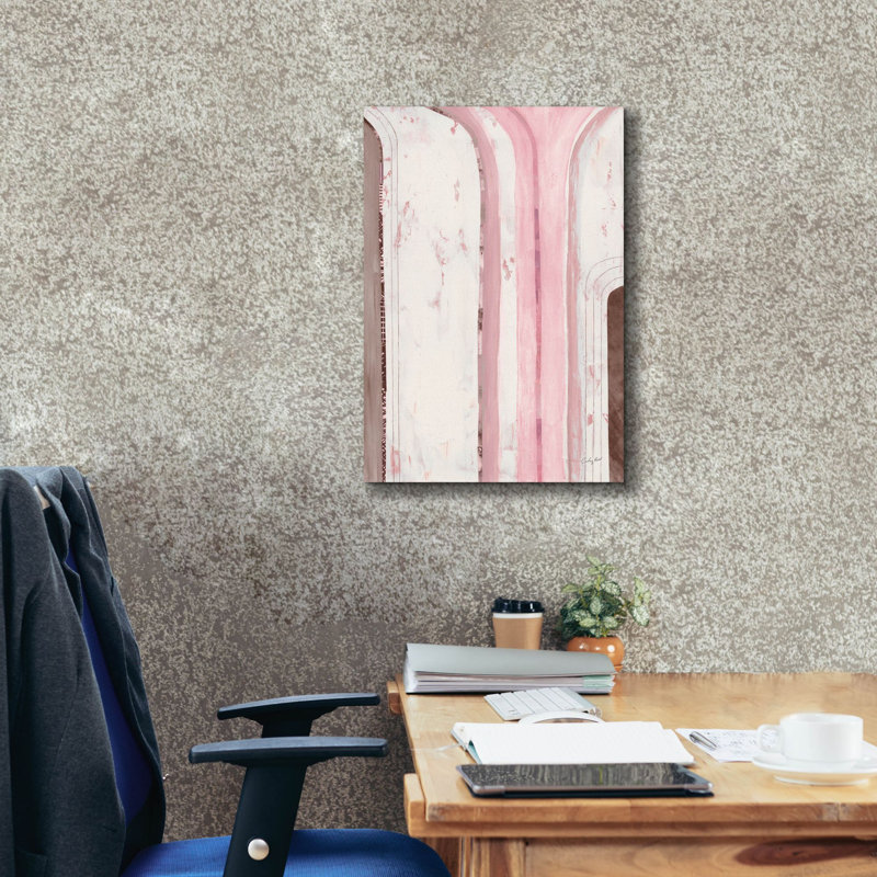  «Kindness 1 Pink» par Courtney Prahl, art mural sur toile, 18 po x 26 po