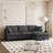 Modular Upholstered Sectional Sofa With Ottoman