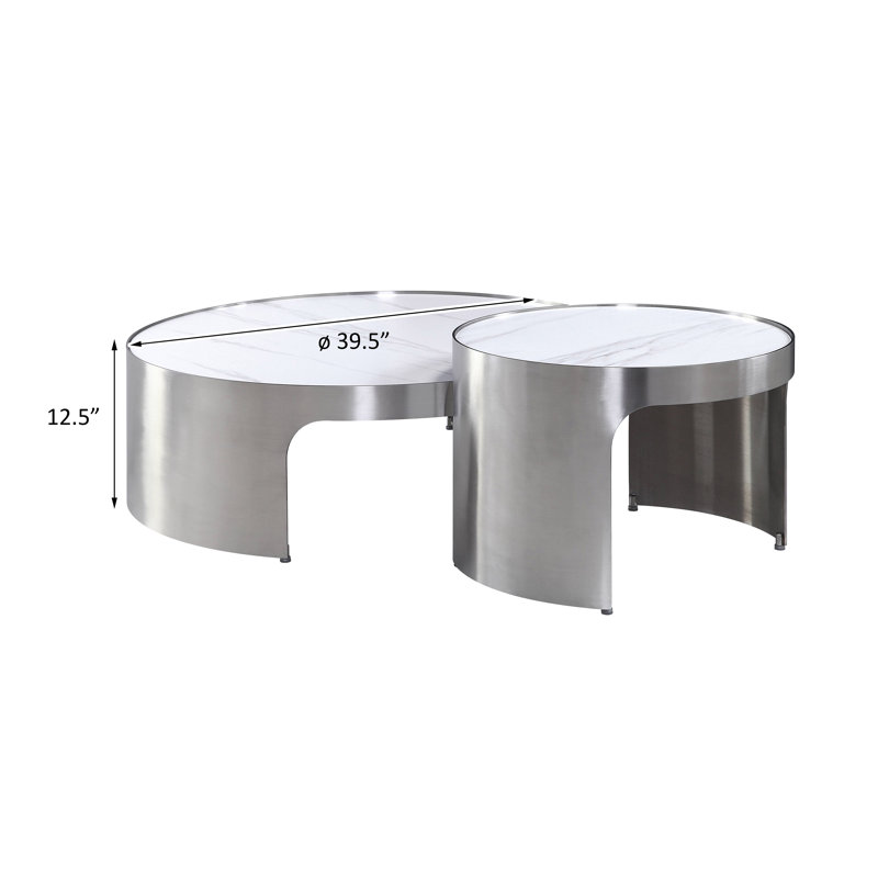Danylo Brush Silver Coffee Table