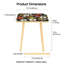 Petite table d'appoint rectangulaire avec placage floral