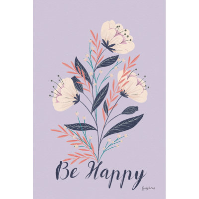 Modern Floral I Lilac by Becky Thorns - Wrapped Canvas Print