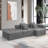 Boneless 105.5''L Shaped Modular Sectional Sofa,Minimalist Floor Couch Set,Convertible Foam-Filled Cloud Compressed Couch For Living Room,3 Pc Free Combination,No Assembly Required-113005193