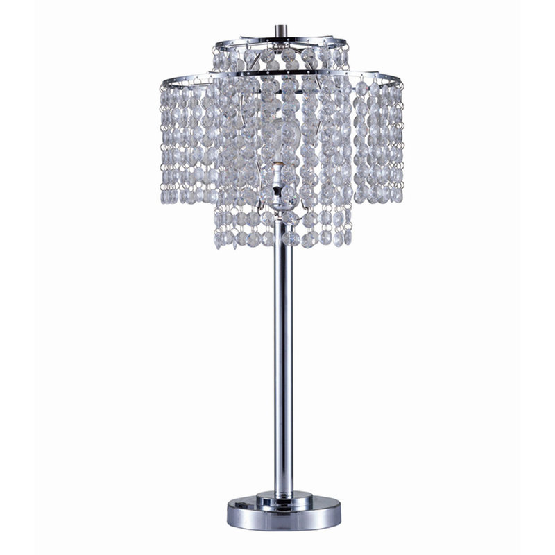 Lampe de commode 26 po avec USB Aelia, Argent
