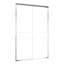 Porte de douche coulissante double en aluminium l 60 po x H 72 po, verre trempé transparent à revêtement nano de 6 mm, poignées de corrosion, installation réversible et largeur réglable pour cadre de salle de bain double