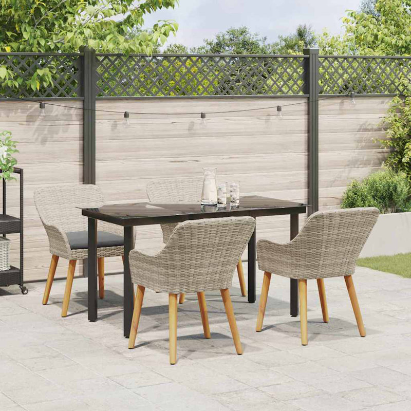 4 - Person Patio Dining Set with Rectangular Table , Cushions Included