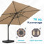 Grand parasol de patio en porte-à-faux carré de 10 pi avec rotation à 360 ° et réglage des mésanges et parasol de terrasse robuste à baldaquin en polyester sans base.-162007435