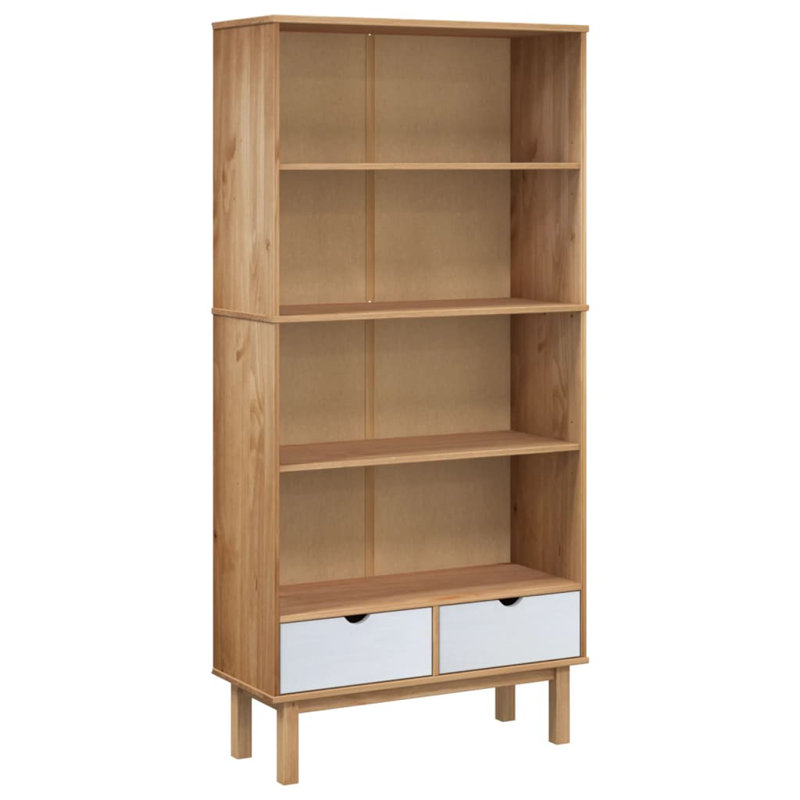 Bookcase Storage Bookcase, White/Brown