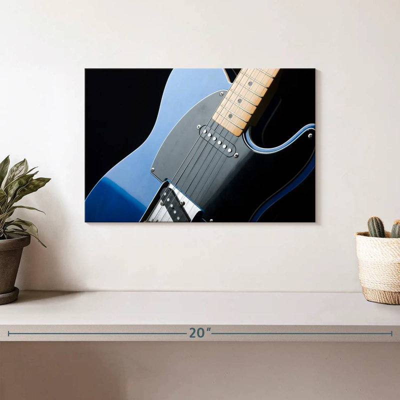 Abarca Modern Blue Electric Guitar, 8" H x 12" W