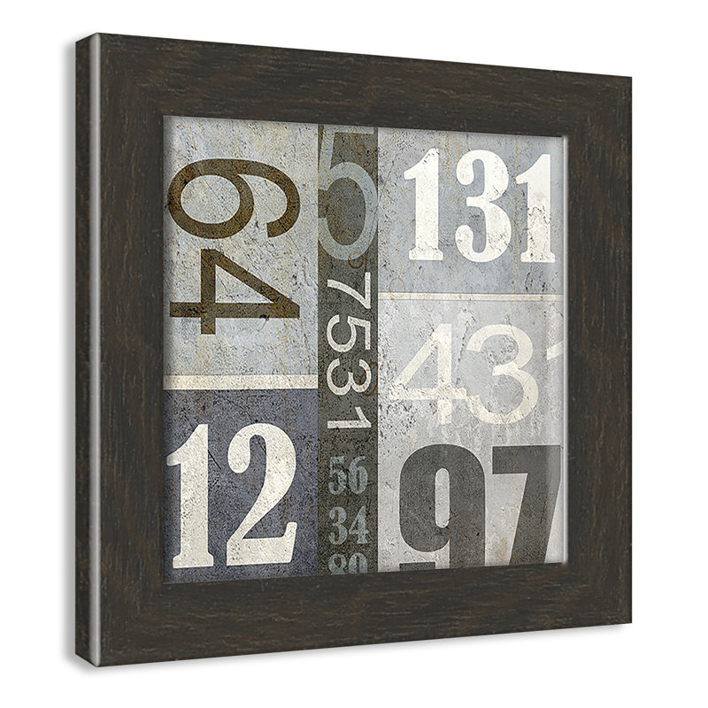 Art numérique encadré, H 8 po x l 8 po x P 0,6 po, Encadré plat à grain de bois noir