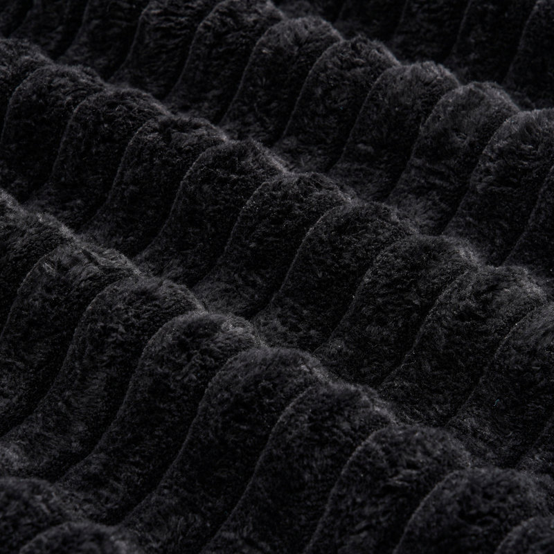 Canapé modulaire rembourré moderne en L avec tissu de qualité supérieure, Noir