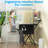 Folding Table With Monitor Stand, Small Computer Table With Storage Pocket And Hooks-1178592862