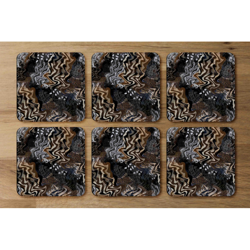 Square 6 Piece Coaster Set