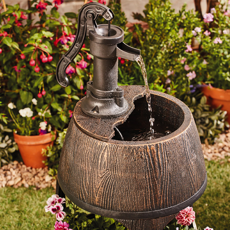 Thiessen Barrel Fountain Planter