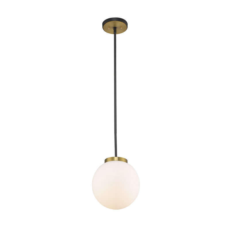 Luminaire sphère suspendu 1 lumières simple Anacletus, Laiton vieilli