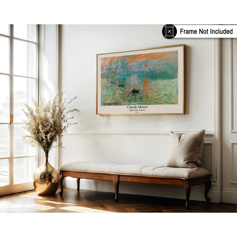 Claude Monet - Impression Sunrise No1, Unframed, Poster, 08"H x 10"W