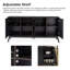 Buffet moderne à 4 portes avec tablette ajustable l 63 po Osher-2496617