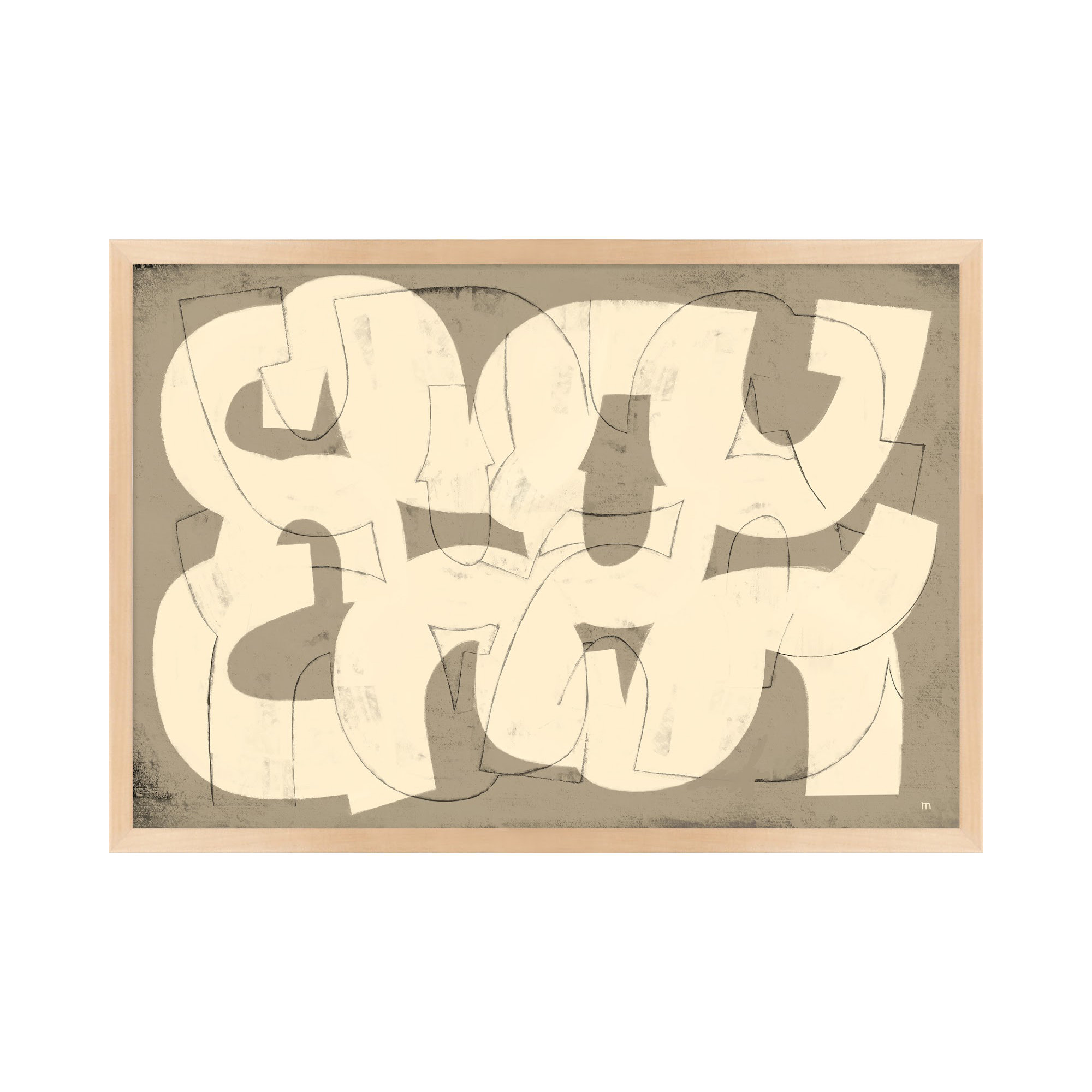 Drawing By StudioM by StudioM, 21" H x 30" W x 1.25" D, Maple Framed Paper
