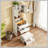 3-in-1 Vanity Table with LED Mirror & Storage Stool, Flip Top Makeup Dressing Table with Adjustable Lights, 5 Storage Spaces Cosmetic Organizer for Bedroom
