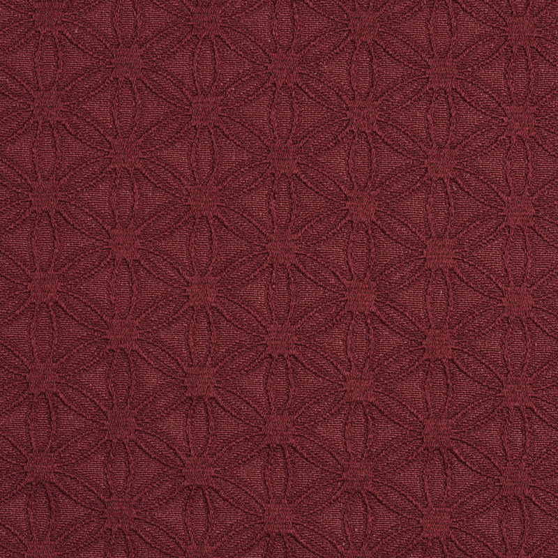 Tissu floral matelassé, Rouge