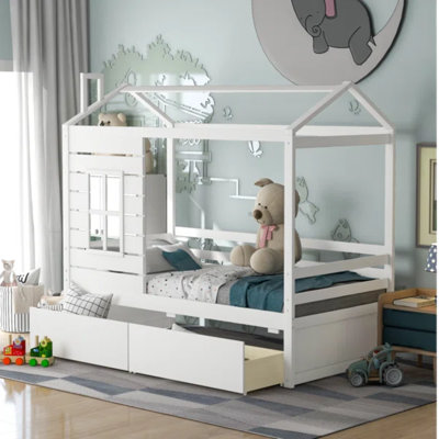 Lit simple style maison, blanc
