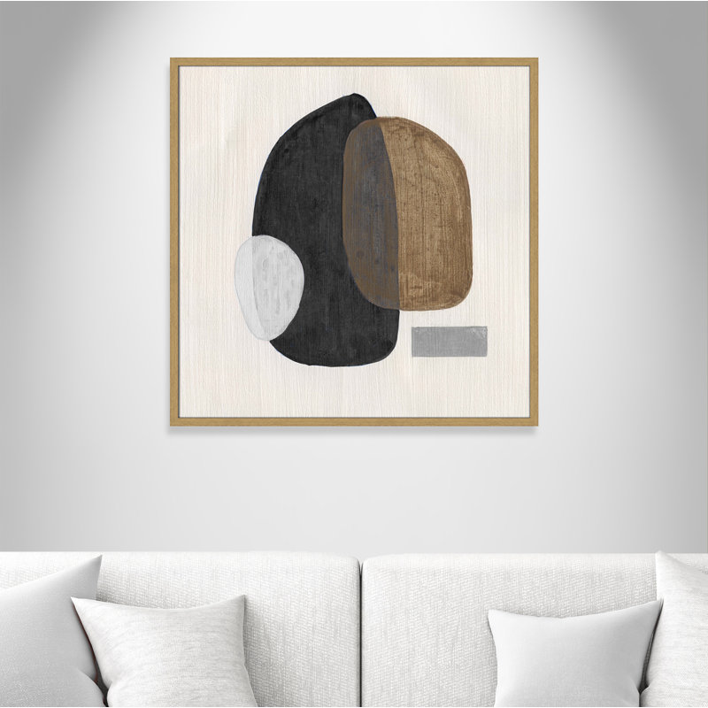 Inola Neutral Stones III Wall Art, 32" H x 32" W, Natural