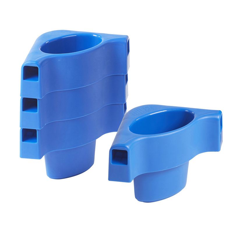 ECR4Kids Stackable Kiddie Cot Corner, Replacement Parts, Daycare Essentials, Blue, 4-Pack