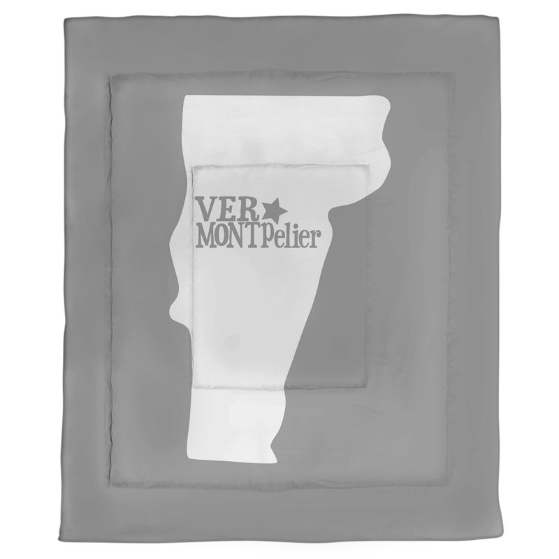 Modern & Contemporary Polyester Percale Comforter, Twin Comforter, Gray