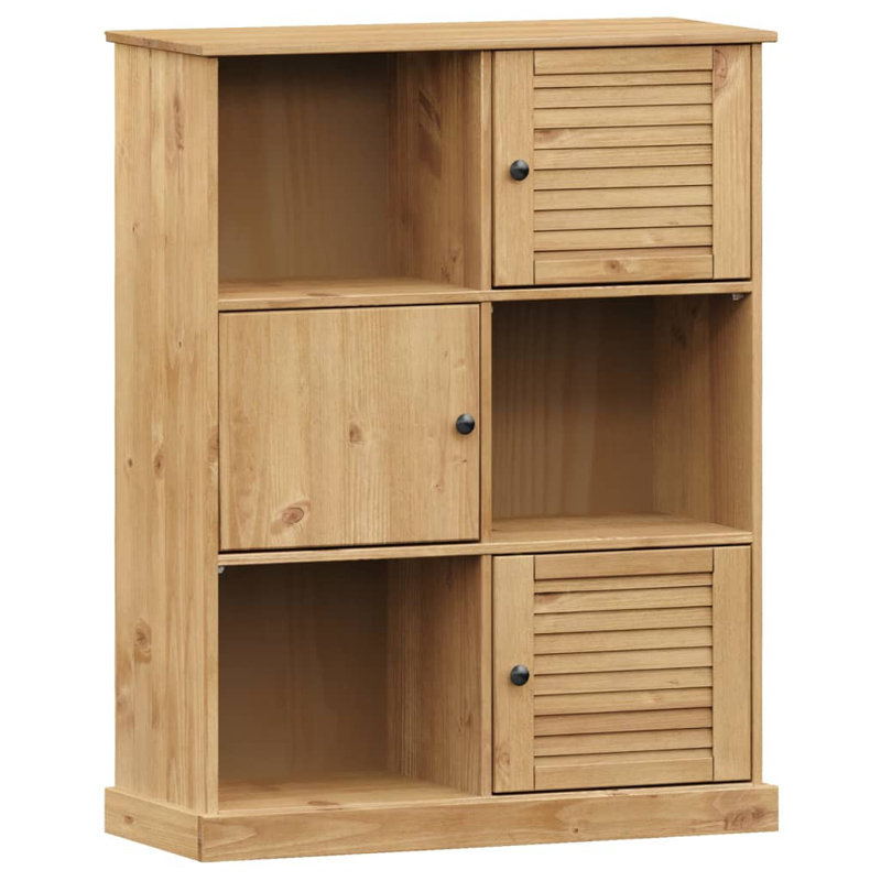 Haybridge 114.5cm H x 90cm W Cube Bookcase, Brown