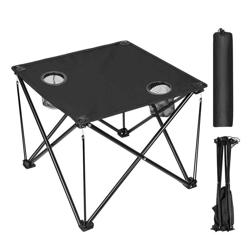 Table de camping d'extérieur carrée L 18,5 po x l 18,5 po Jiong