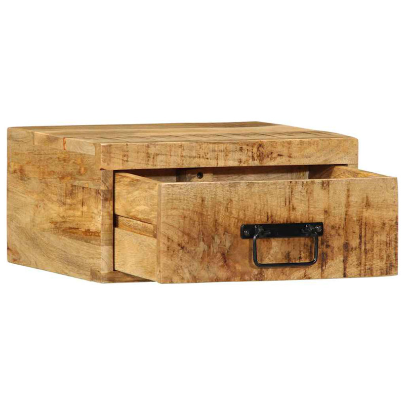 Amaure 40 cm W Solid Wood Bedside Table, Wood Mango