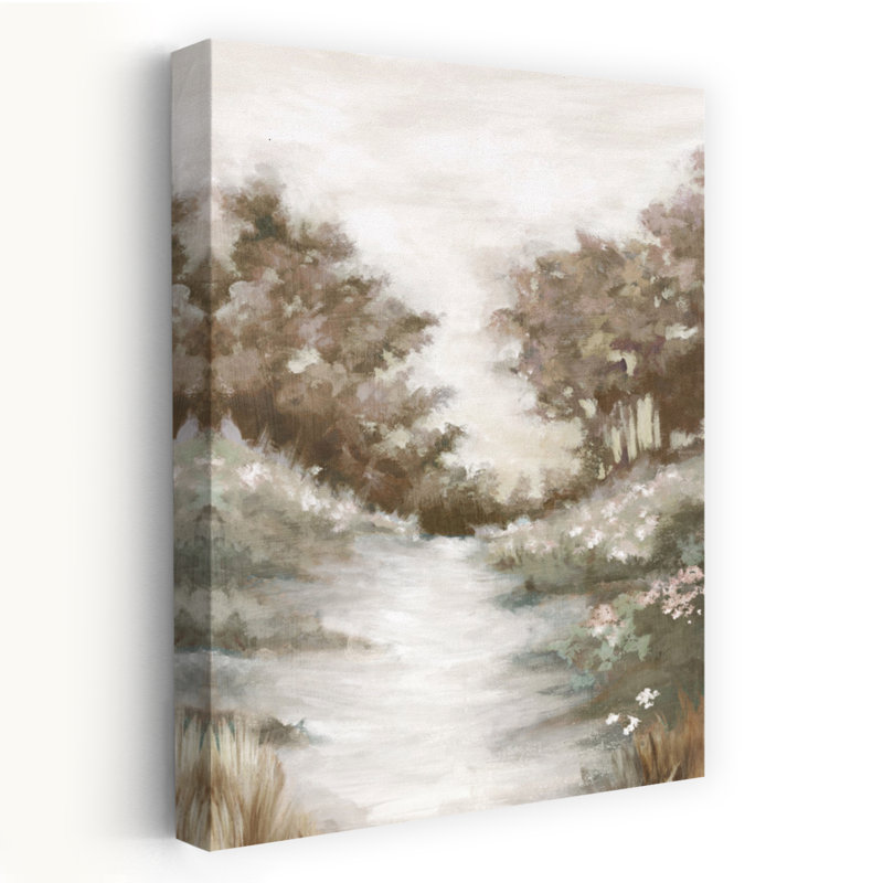 Paisible chemin paisible, paysage serein abstrait, art naturel, H 24 po x l 16 po