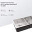 Évier de cuisine 28 "X19" 60/40 à double cuve en acier inoxydable encastrable de calibre 16, cuves profondes de 10 po, bonde arrière de 3,5 po, rainures en X d'ingénierie, insonorisation de 3 m, revêtement de condensation, ensemble avec support de séchage,