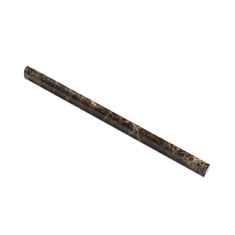 Emperador Dark 1/2" x 12" Pencil Marble Look Wall Liner