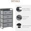 Commode 5 pièces en tissu gris