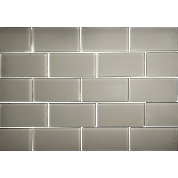 Metro 3 in. x 6 in. Glass Straight Edge Subway Wall & Pool Tile