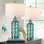 Ensemble de 2 lampes de table Cottage Nautical Accent