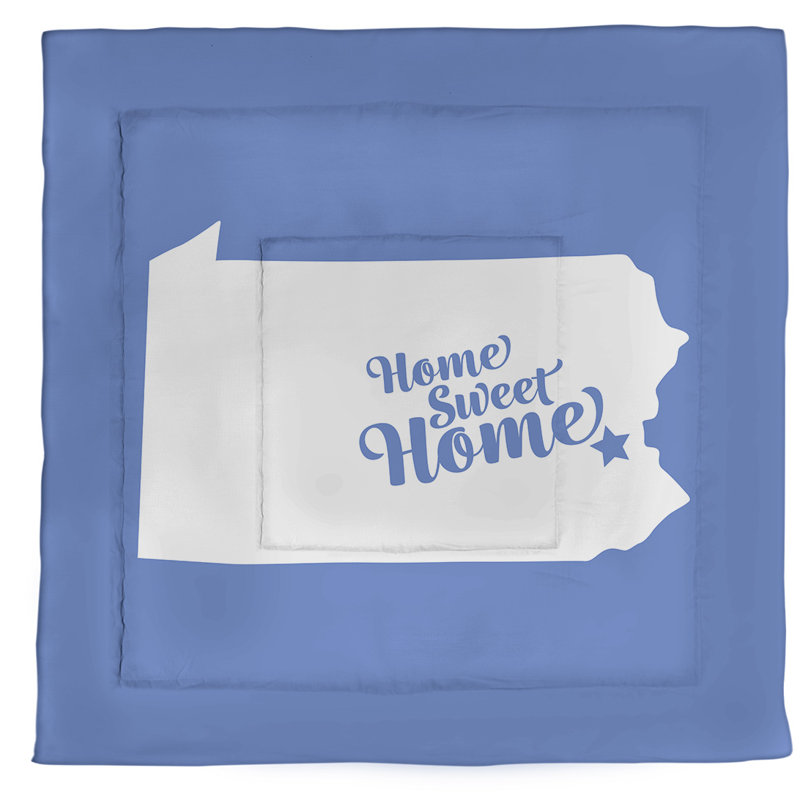 Modern & Contemporary Polyester Percale Comforter, Queen Comforter, Blue