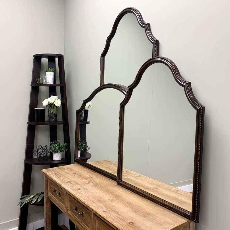 Miroir pleine grandeur encadré, Bronze huilé