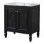 Meuble-lavabo de salle de bain avec lavabo et deux portes avec tablette-1398127735