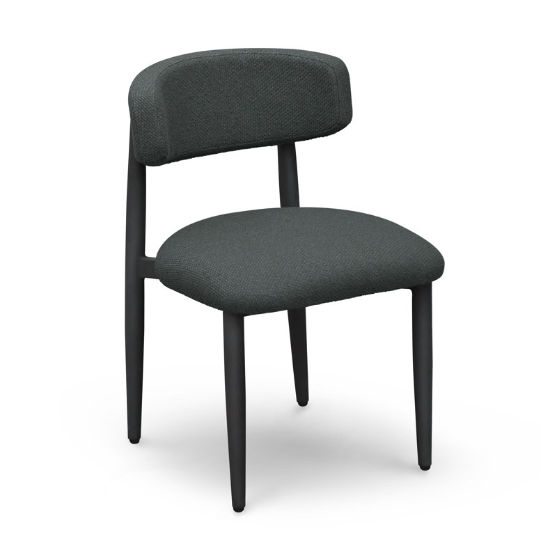 Chaise d'appoint d'extérieur texturée Snyder Enfield, Noir