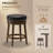 Upholstered Swivel Solid Wood Frame Bar Stool-22084180-22084181