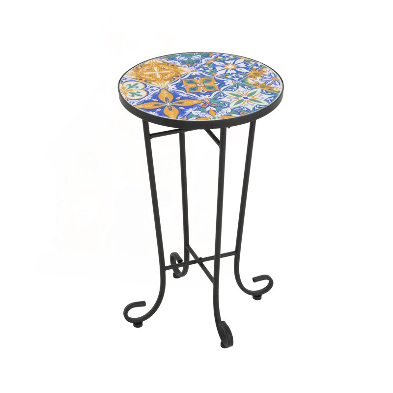 Table d'appoint en céramique French Country
